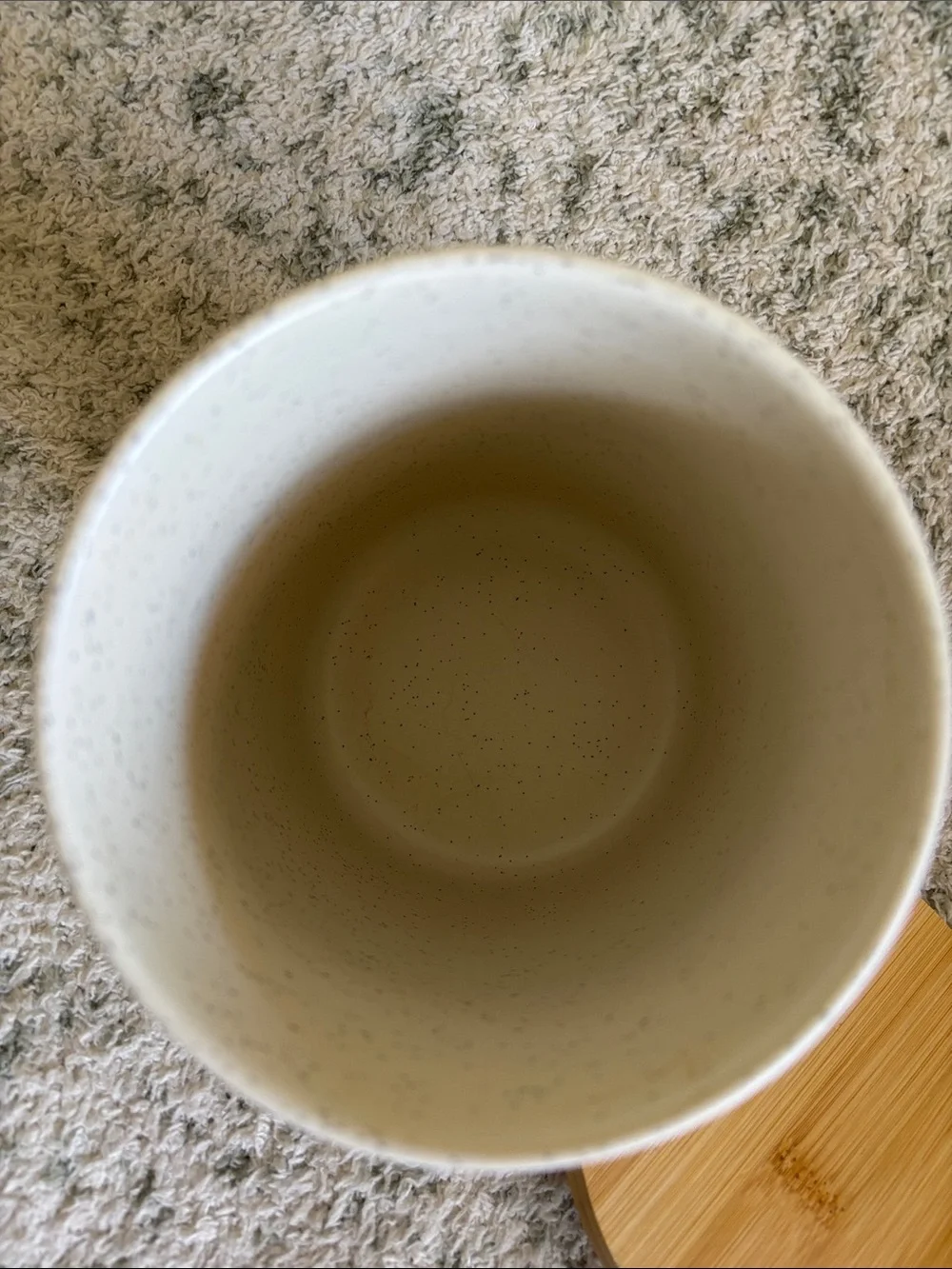 Vancasso Stoneware Speckled Ceramic Canister with Bamboo Lid NWT 6.5x4.5”